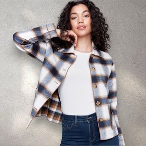 CHARLIE B Reversible Plaid Jacket